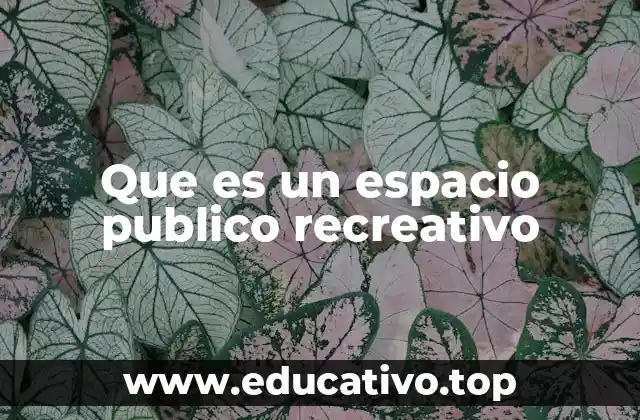 Que es un espacio publico recreativo