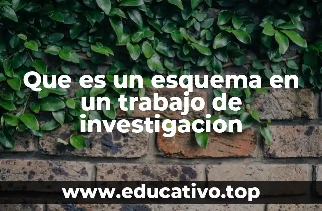 Que es un esquema en un trabajo de investigacion