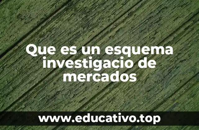 Que es un esquema investigacio de mercados