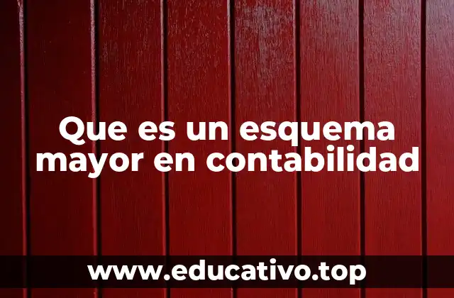 Que es un esquema mayor en contabilidad
