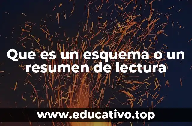 Que es un esquema o un resumen de lectura