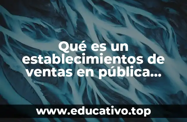 Qué es un establecimientos de ventas en pública almoneda