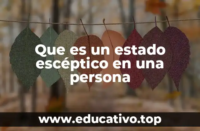 Que es un estado escéptico en una persona