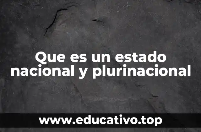 Que es un estado nacional y plurinacional