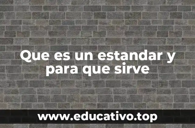 Que es un estandar y para que sirve