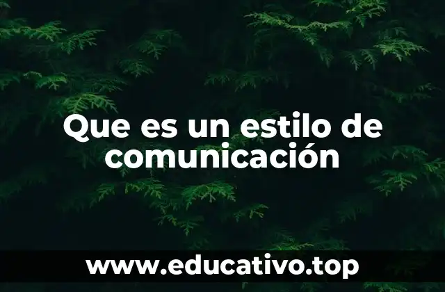 Que es un estilo de comunicación