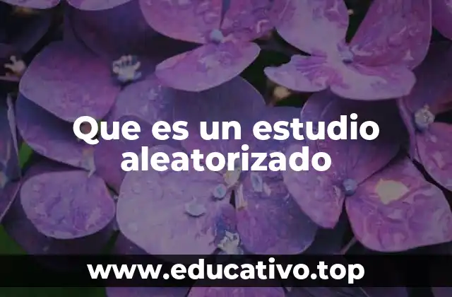 Que es un estudio aleatorizado