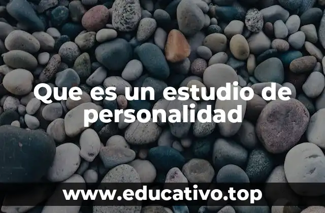 Que es un estudio de personalidad