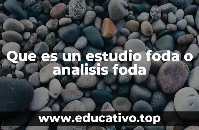 Que es un estudio foda o analisis foda
