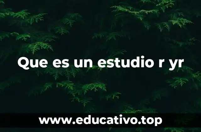 Que es un estudio r yr