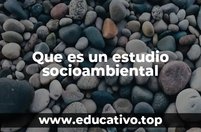 Que es un estudio socioambiental