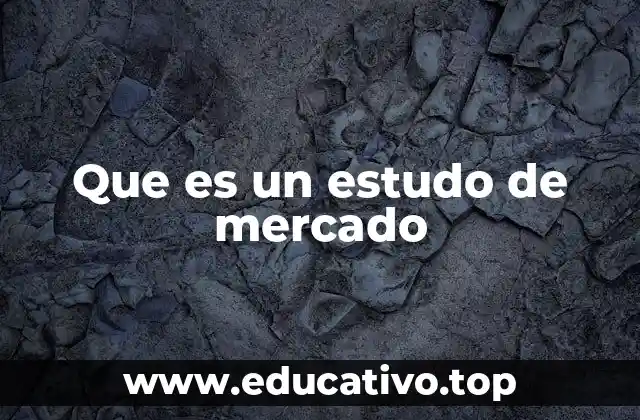Que es un estudo de mercado