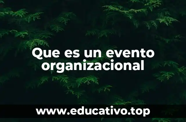 Que es un evento organizacional