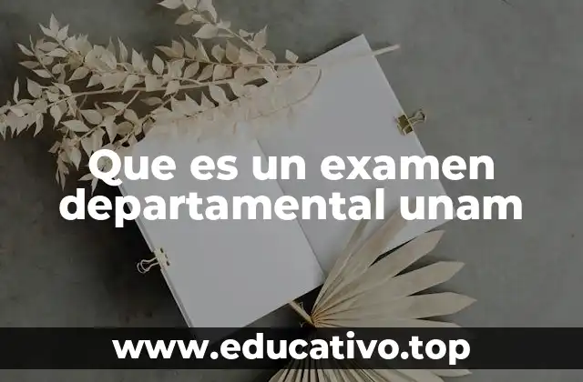 Que es un examen departamental unam