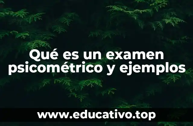 Qué es un examen psicométrico y ejemplos