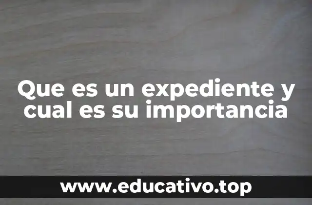 La importancia de los expedientes en la organización y gestión de información