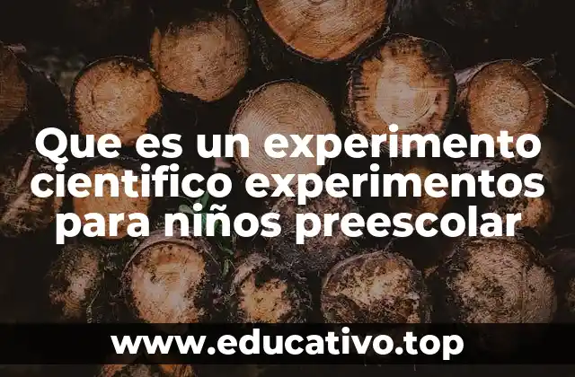 Que es un experimento cientifico experimentos para niños preescolar
