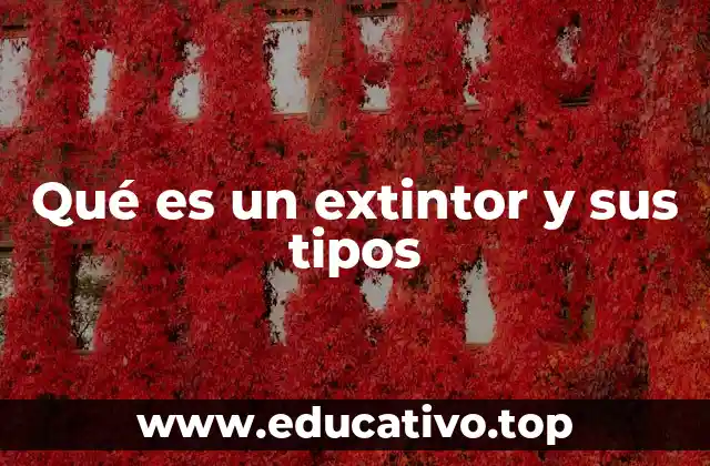 Qué es un extintor y sus tipos