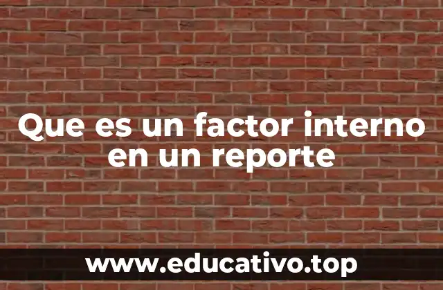 Que es un factor interno en un reporte