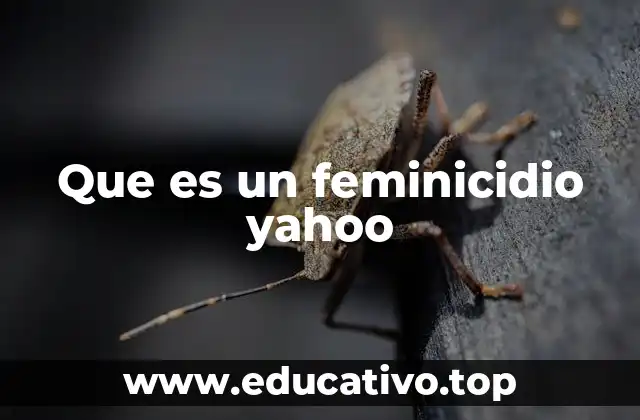 Que es un feminicidio yahoo