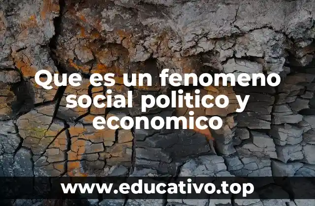 Que es un fenomeno social politico y economico