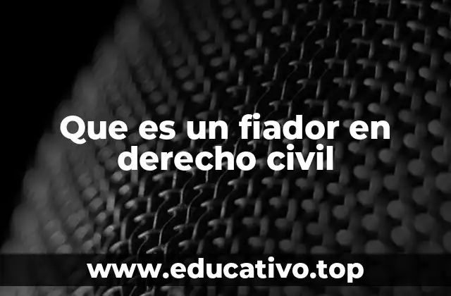 Que es un fiador en derecho civil