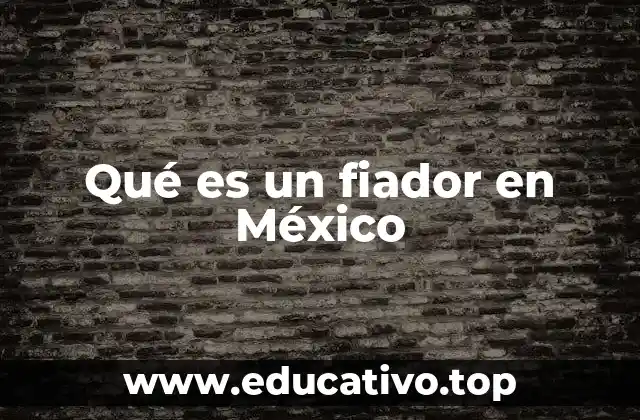 Qué es un fiador en México