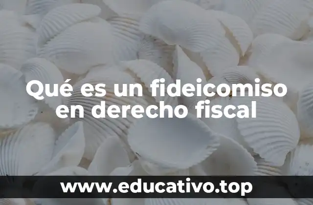 Qué es un fideicomiso en derecho fiscal
