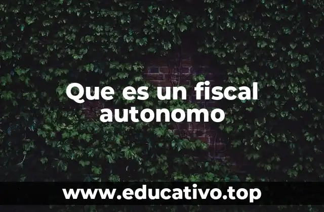 Que es un fiscal autonomo