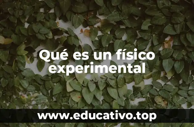 Qué es un físico experimental