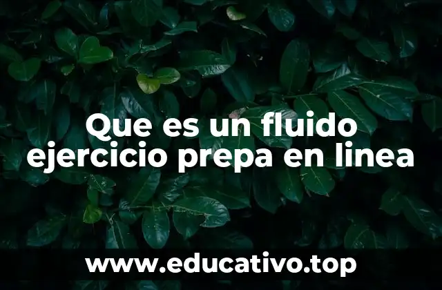 Que es un fluido ejercicio prepa en linea