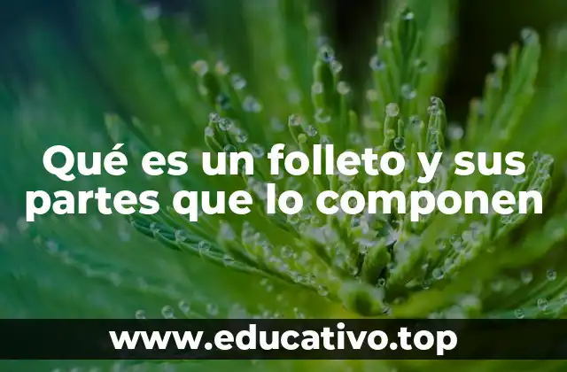 Qué es un folleto y sus partes que lo componen