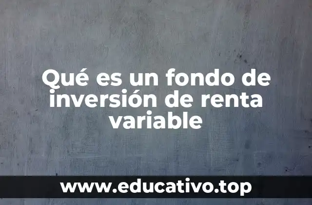 Qué es un fondo de inversión de renta variable