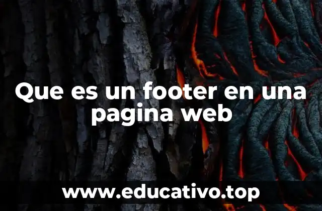 Que es un footer en una pagina web
