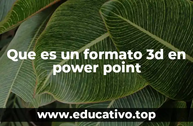 Que es un formato 3d en power point