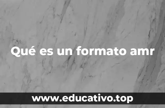 Qué es un formato amr