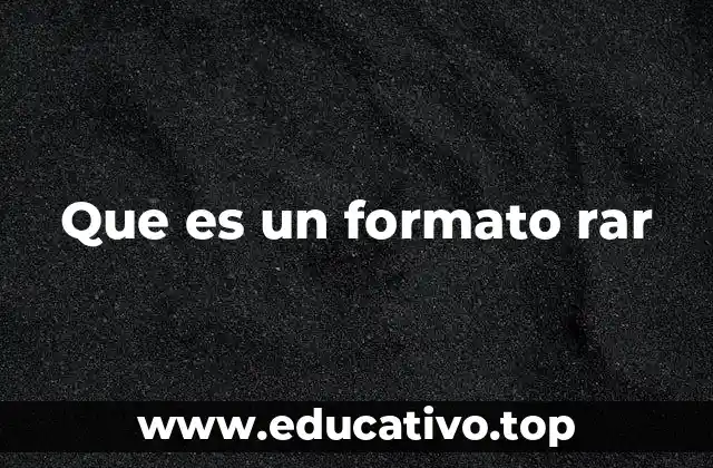Que es un formato rar