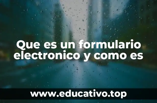 Que es un formulario electronico y como es