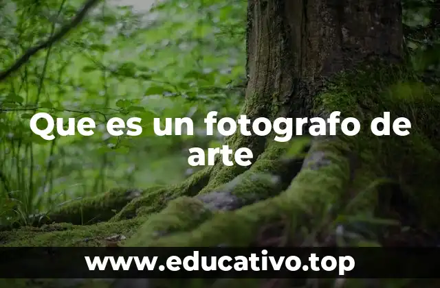 Que es un fotografo de arte