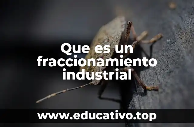 Que es un fraccionamiento industrial