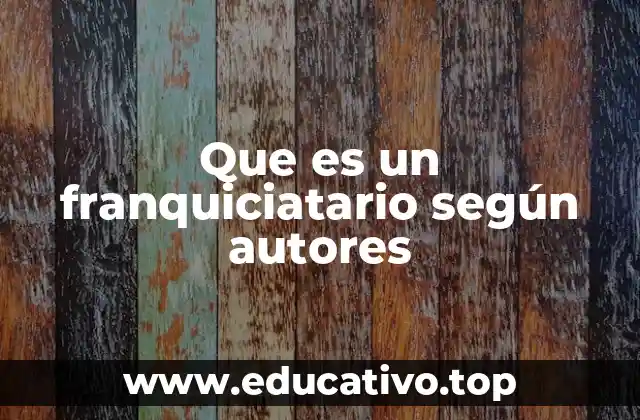 Que es un franquiciatario según autores