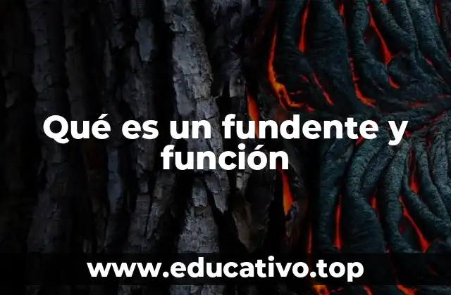 Qué es un fundente y función