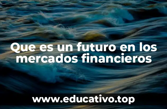 Que es un futuro en los mercados financieros