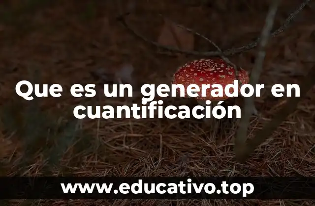 Que es un generador en cuantificación