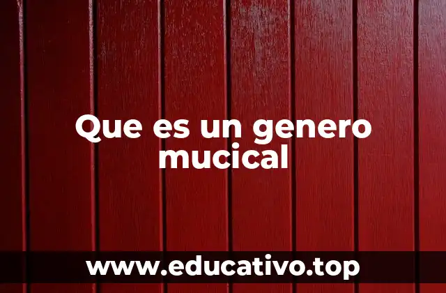 Que es un genero mucical