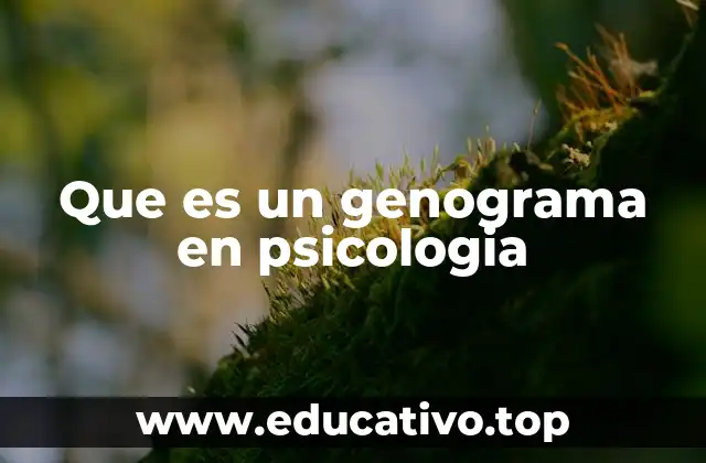 Que es un genograma en psicologia