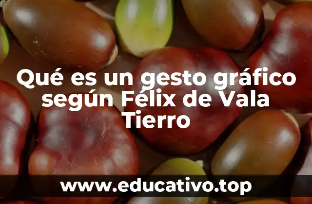 Qué es un gesto gráfico según Félix de Vala Tierro