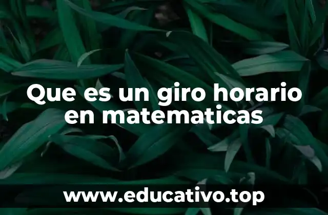 Que es un giro horario en matematicas