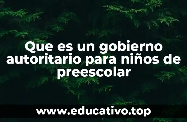 Que es un gobierno autoritario para niños de preescolar
