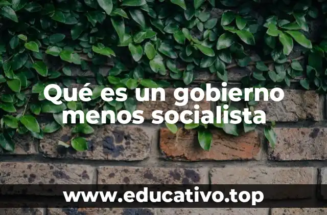 Qué es un gobierno menos socialista